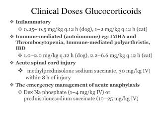 Clinical Doses Glucocorticoids