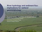 River hydrology and sediment flux: implications for wetland geomorphology