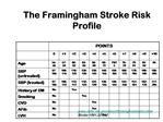 The Framingham Stroke Risk Profile