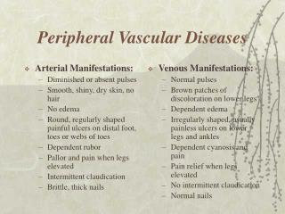 Peripheral Vascular Diseases