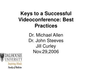 Keys to a Successful Videoconference: Best Practices