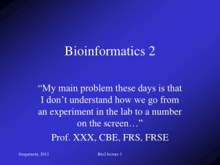 Bioinformatics 2