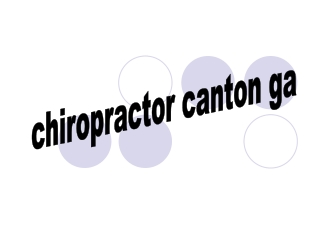 chiropractor canton ga