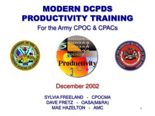 MODERN DCPDS PRODUCTIVITY TRAINING