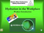 Hydration in the Workplace Product Introduction