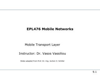 EPL476 Mobile Networks