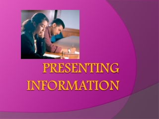 Presenting information