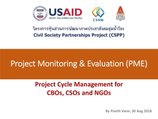 Project Monitoring & Evaluation (PME)