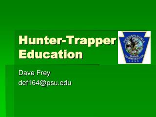 Hunter-Trapper Education