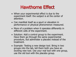 PPT - Hawthorne Effect PowerPoint Presentation, Free Download - ID:3501464