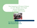 The Impacts of Project Citizen on U.S. Middle and High School Students: A 2005-2006 Study