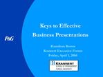 Keys to Effective Business Presentations