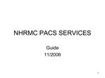 NHRMC PACS SERVICES