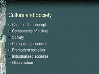 PPT - Culture And Society PowerPoint Presentation, Free Download - ID ...