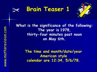 Brain Teaser 1