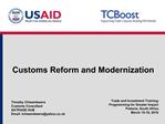 Customs Reform and Modernization