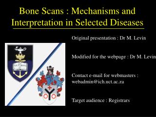 Bone Scans : Mechanisms and Interpretation in Selected Diseases