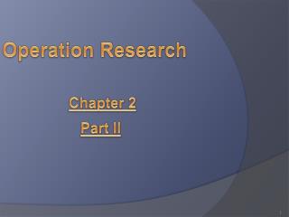 PPT - Operation Research PowerPoint Presentation, free download - ID ...