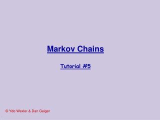 Markov Chains Tutorial #5