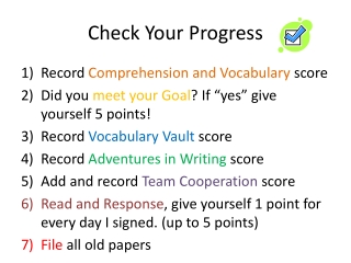 Check Your Progress