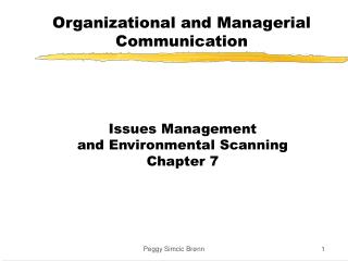 Issues Management and Environmental Scanning Chapter 7