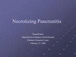 Necrotizing Pancreatitis