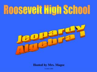 Jeopardy Algebra I