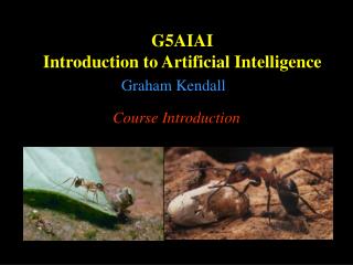 G5AIAI Introduction to Artificial Intelligence