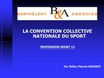 Les conventions collectives