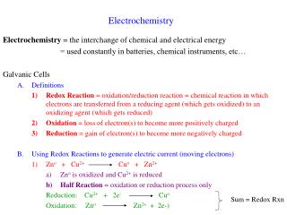 Electrochemistry