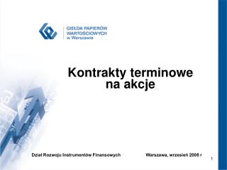 Kontrakty terminowe na akcje