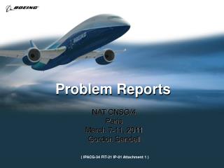 Problem Reports