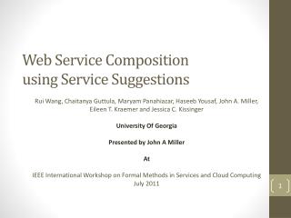 Web Service Composition using Service Suggestions