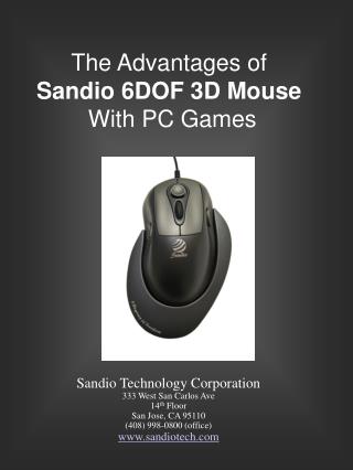 Sandio Technology Corporation 333 West San Carlos Ave 14 th Floor San Jose, CA 95110 (408) 998-0800 (office) sandiote