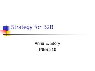 Strategy for B2B