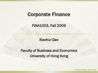 Corporate Finance