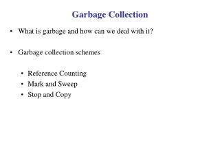 Garbage Collection