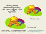 Writing History and teaching history: The Three-Legged Stool Approach