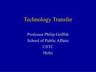 Technology Transfer