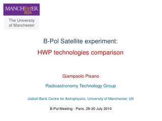 B-Pol Satellite experiment: HWP technologies comparison