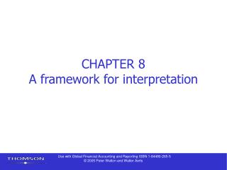 CHAPTER 8 A framework for interpretation