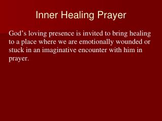 PPT - Inner Healing Prayer PowerPoint Presentation, free download - ID ...