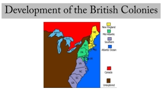 Development of the British Colonies