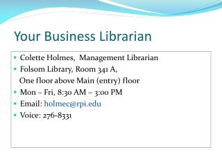 Your Business Librarian