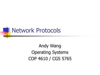 Network Protocols