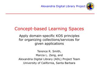 Concept-based Learning Spaces