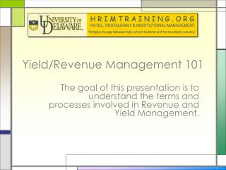 Yield/Revenue Management 101