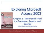 Exploring Office 2003 - Grauer and Barber