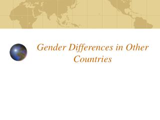 Gender Differences in Other Countries