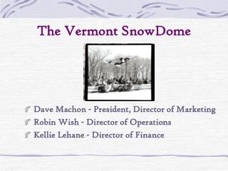 The Vermont SnowDome